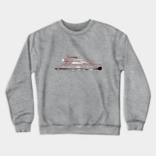 Luxury Pleasure Boat motor yacht sea waves Crewneck Sweatshirt